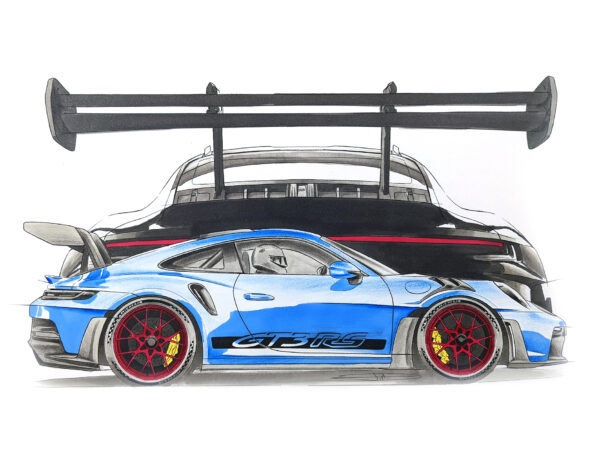 PORSCHE GT3 RS bleue